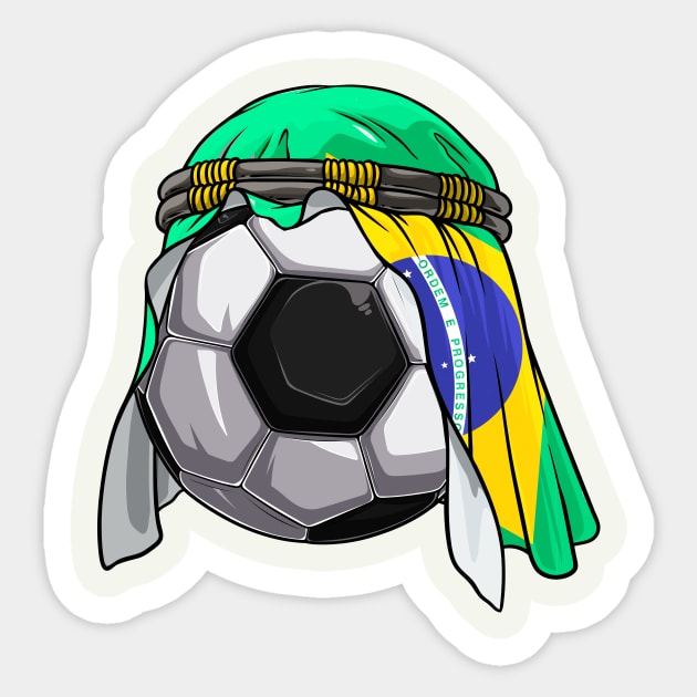 Brazil Soccer 2022 Arab Keffiyeh for Brazil Football Fans Sticker by Ramadangonim